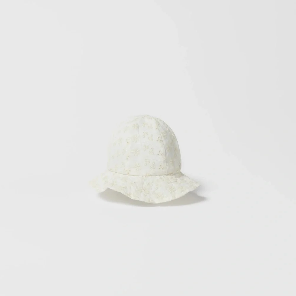 Zara|Baby Swiss Embroidered Sun Hat- Size 3-5 years